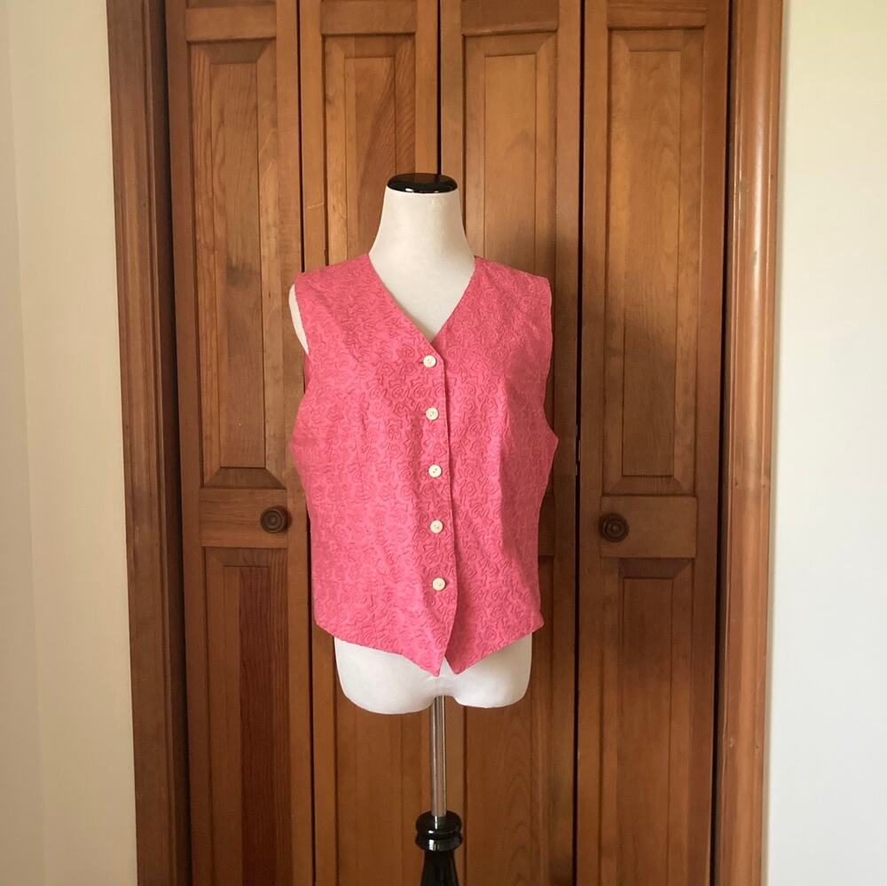 Vintage Talbots Linen Vest, Size 10